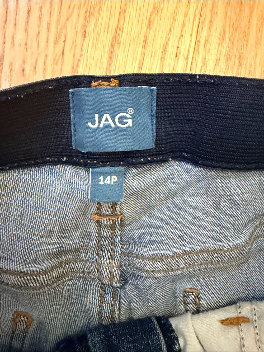 Women's Size 14P "Jag" Jeans Light Blue Cropped Straight Ankle Jeans GUC - Picture 2 of 8